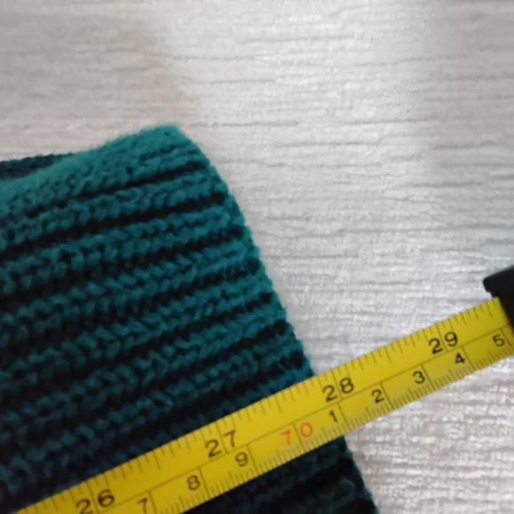 Coldwater Creek 100%Cotton Dark Teal Cowl Neck Sweater - Picture 9 of 9